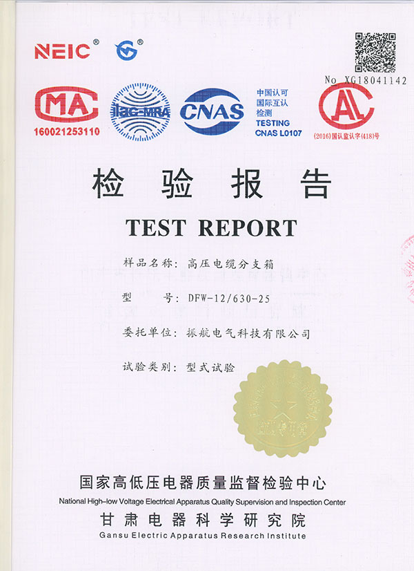 DFW-12认证证书